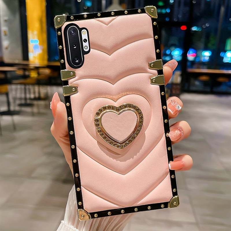 Funda de silicona para teléfono Samsung A54 5G, carcasa de lujo con cadena  de corazón, Galaxy