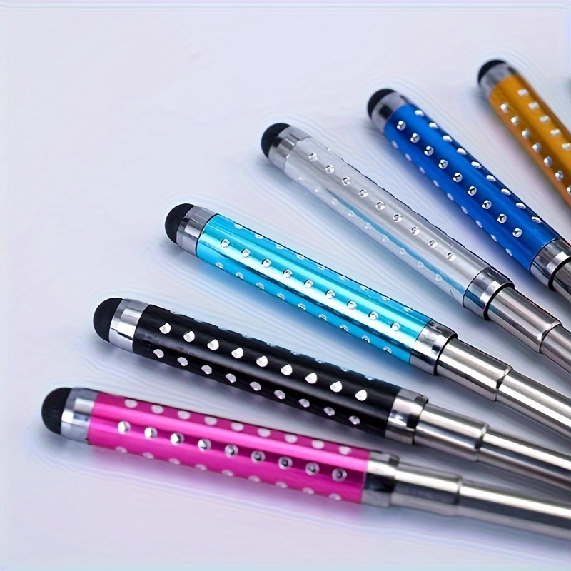 High Quality Blue Plastic 3 Color Retractable Pen With Stylus and