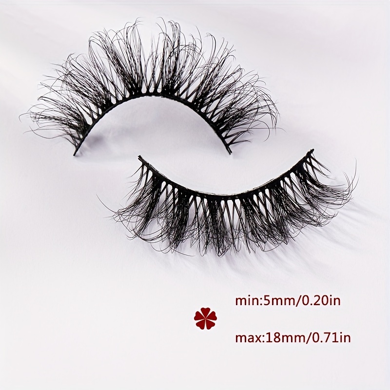 5 Pairs 5D Fluffy False Eyelashes Natural Thick Curly Makeup Lash Extension