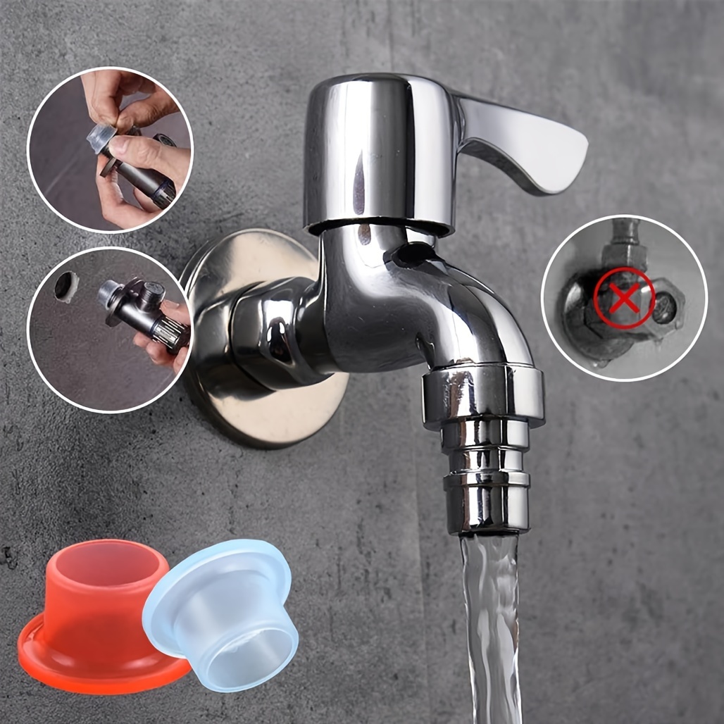 Guarnizione in silicone per rubinetto  10 pezzi prevengono gocciolamenti e  perdite di guarnizione in silicone - Tappo per vasca da bagno Coperchio per  lavandino Guarnizione a scatto Dubbulon : : Giardino e giardinaggio