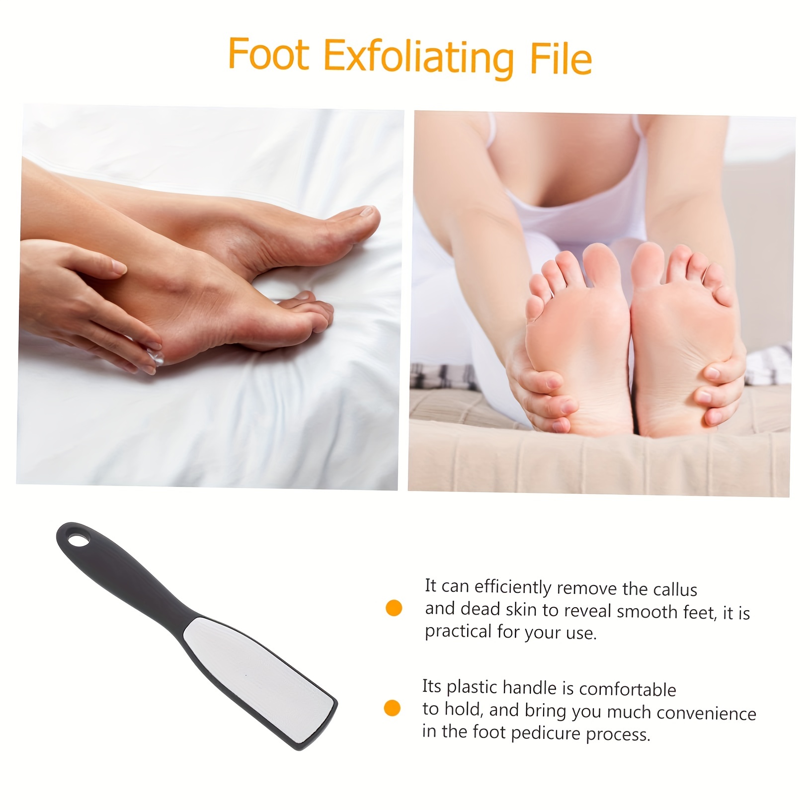 Practical Foot File Callus Dead Skin Remover Stainless Steel Pedicure  Exfoliating File Foot Heel Grinder Foot Care Tool - Temu