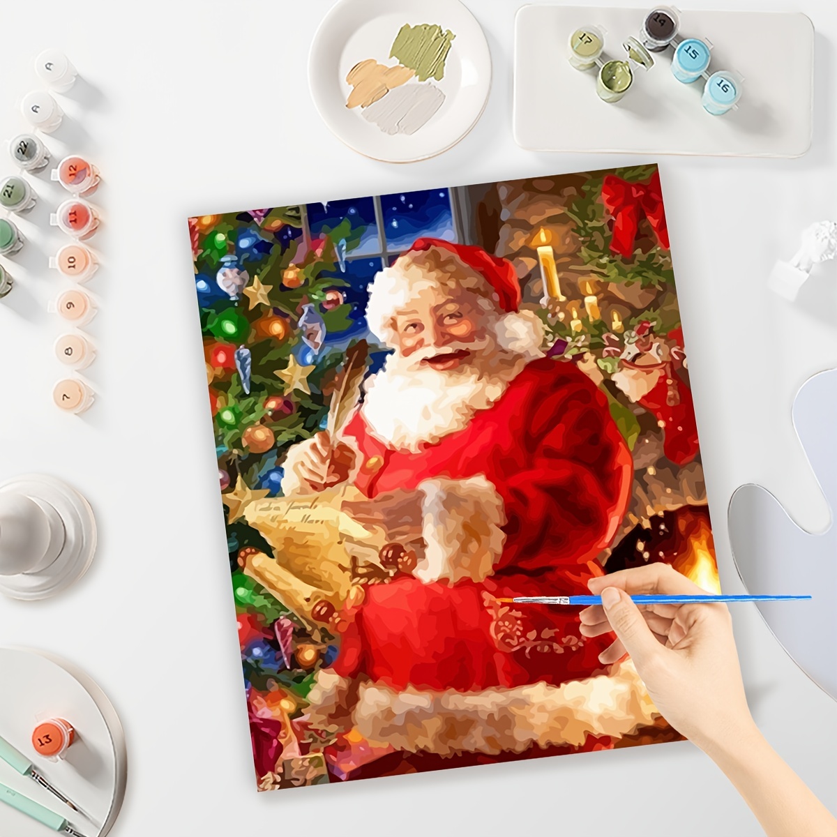 Santa Claus Easy Diy Oil Paint By Numbers For Adults - Temu