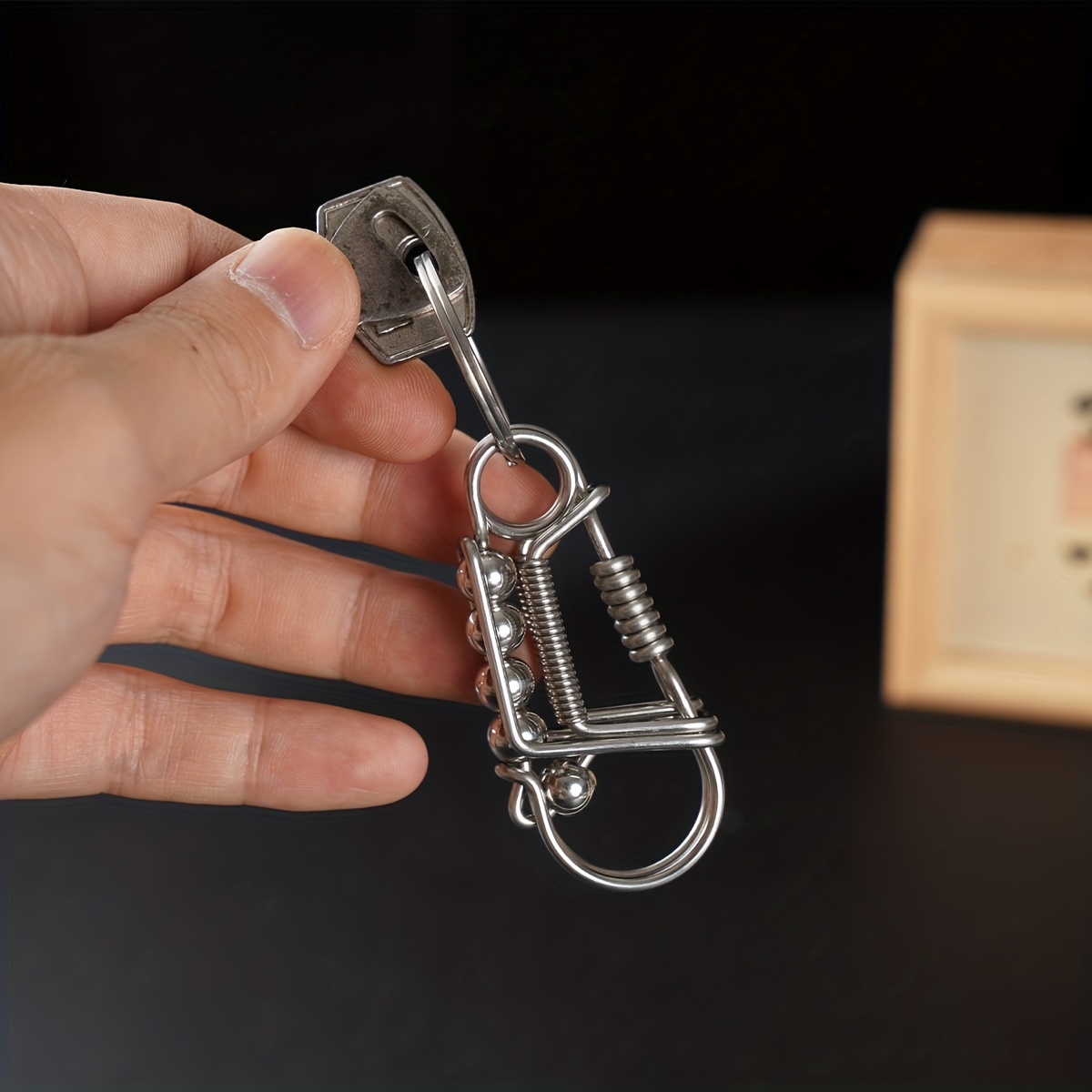 Handmade keychain made from stainless steel wire, the most unique