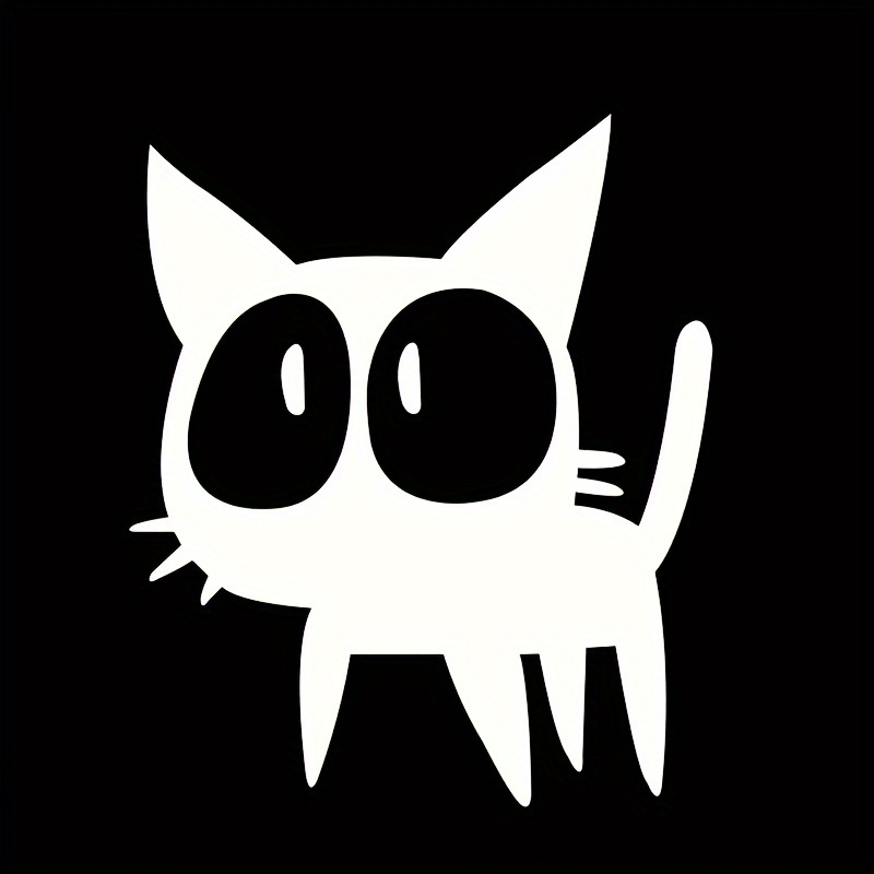 Cute Anime Halloween Black Cat Sticker