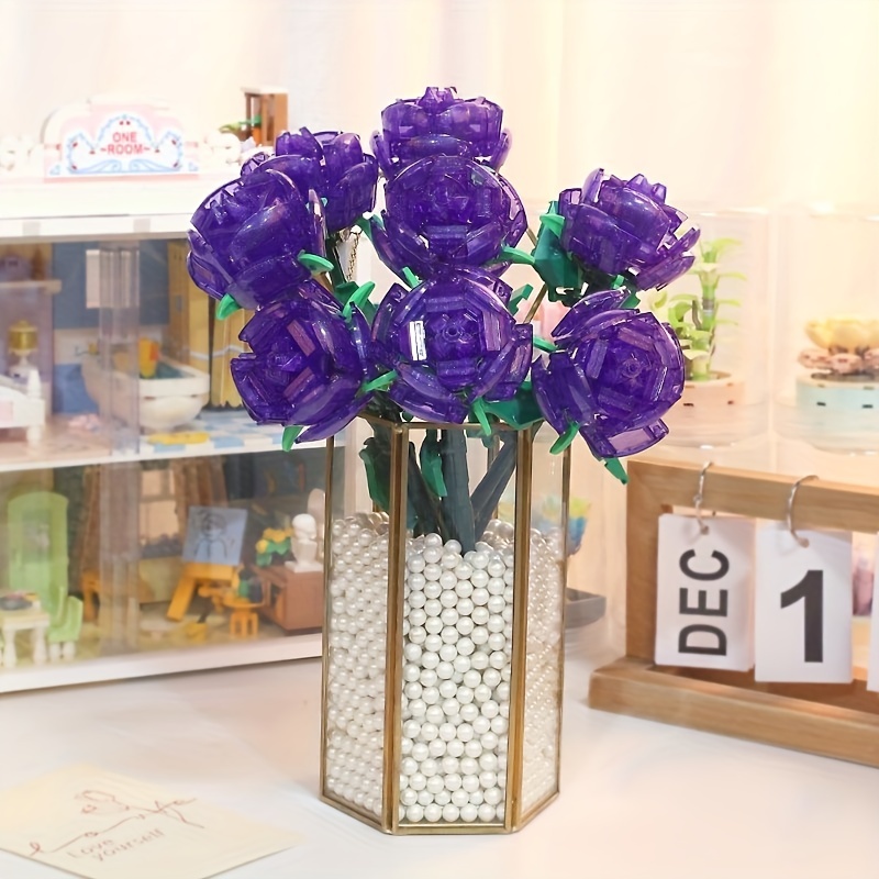 Kit de blocs de construction de bouquet de fleurs artificielles