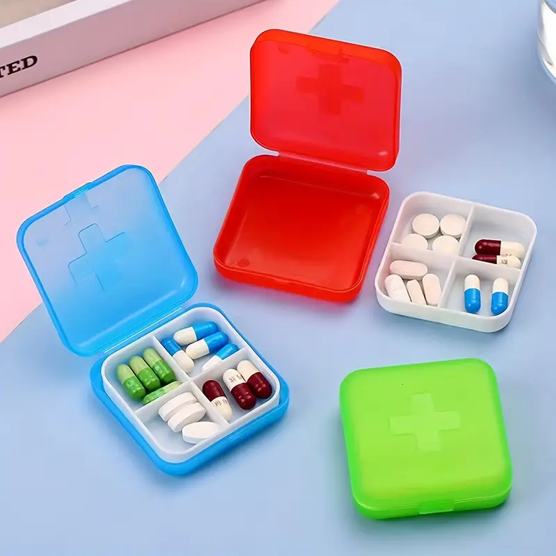 Small Pill Box, Waterproof Portable Daily Small Pill Case For Purses Pocket  Compact Travel Medicine Holder For Vitamins,fish Oils