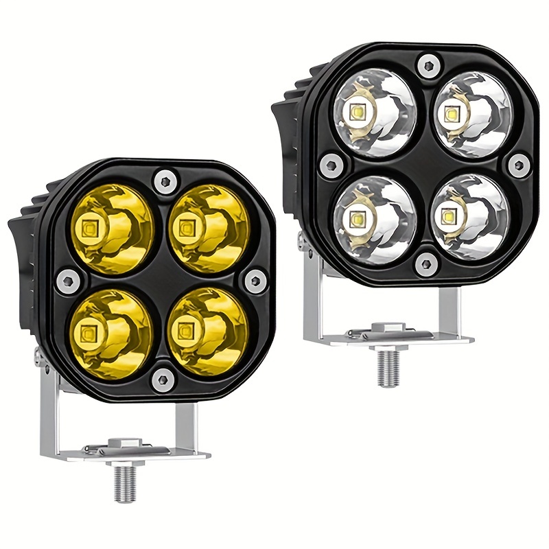 2 Pièces 90W Voiture LED Lampe De Travail Étanche À Trois Côtés Blanc Et  Jaune Barre De Toit Stroboscopique Lumière Stroboscopique Phare  Tout-terrain DRL Barre Lumineuse Pour Voiture Camion Tracteur - Temu