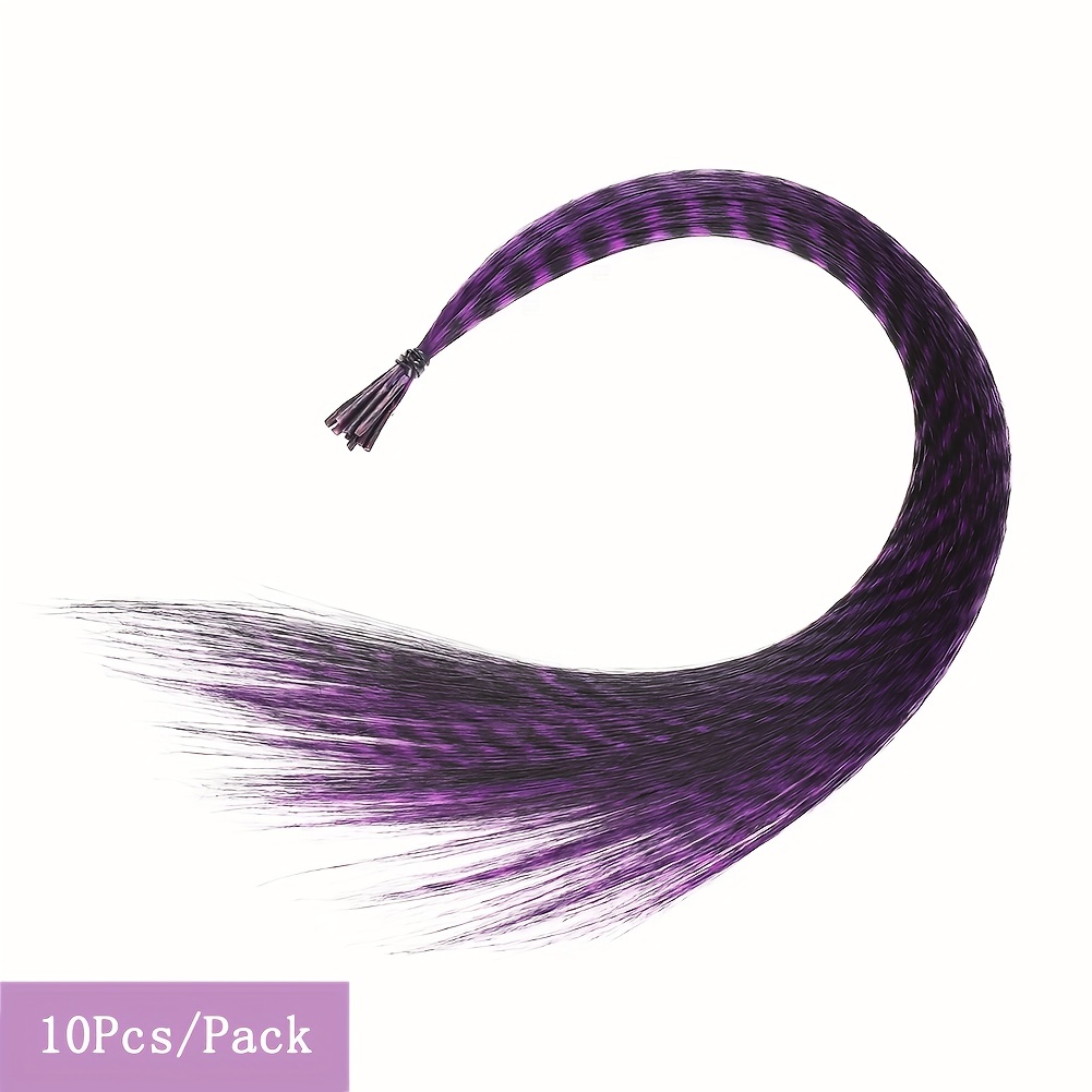 Colorful Feather Stick Hair Extension Sheet Colorful Feather - Temu