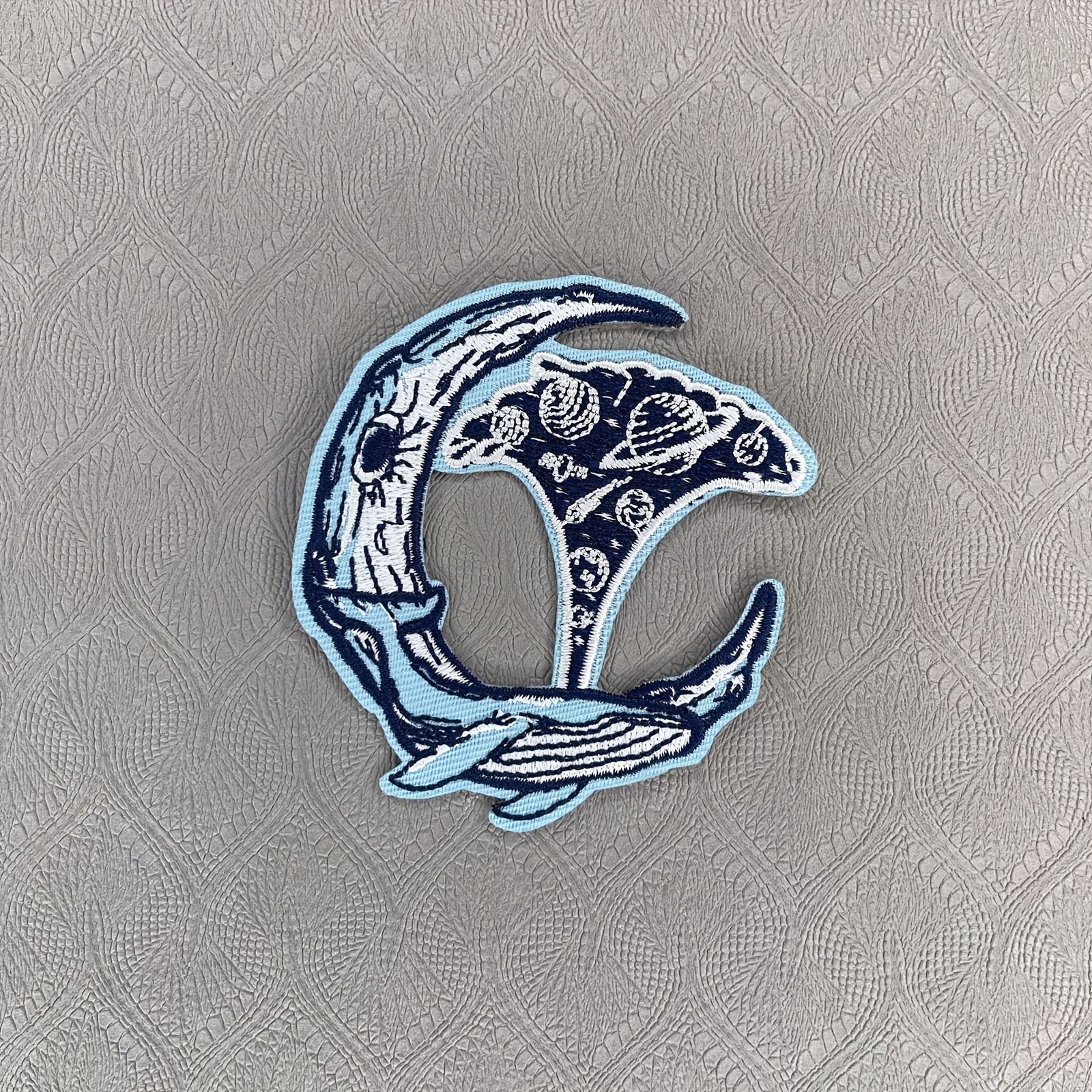 Small Embroidery Stickers Blue Beach Camping Whale Stickers - Temu