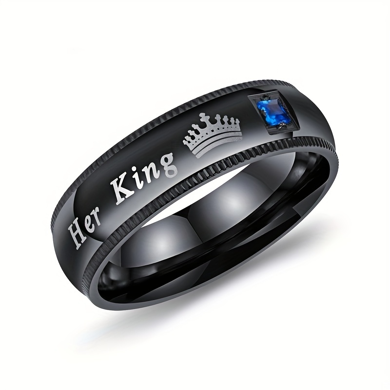 King Queen Casual Wedding Ring For Anniversary