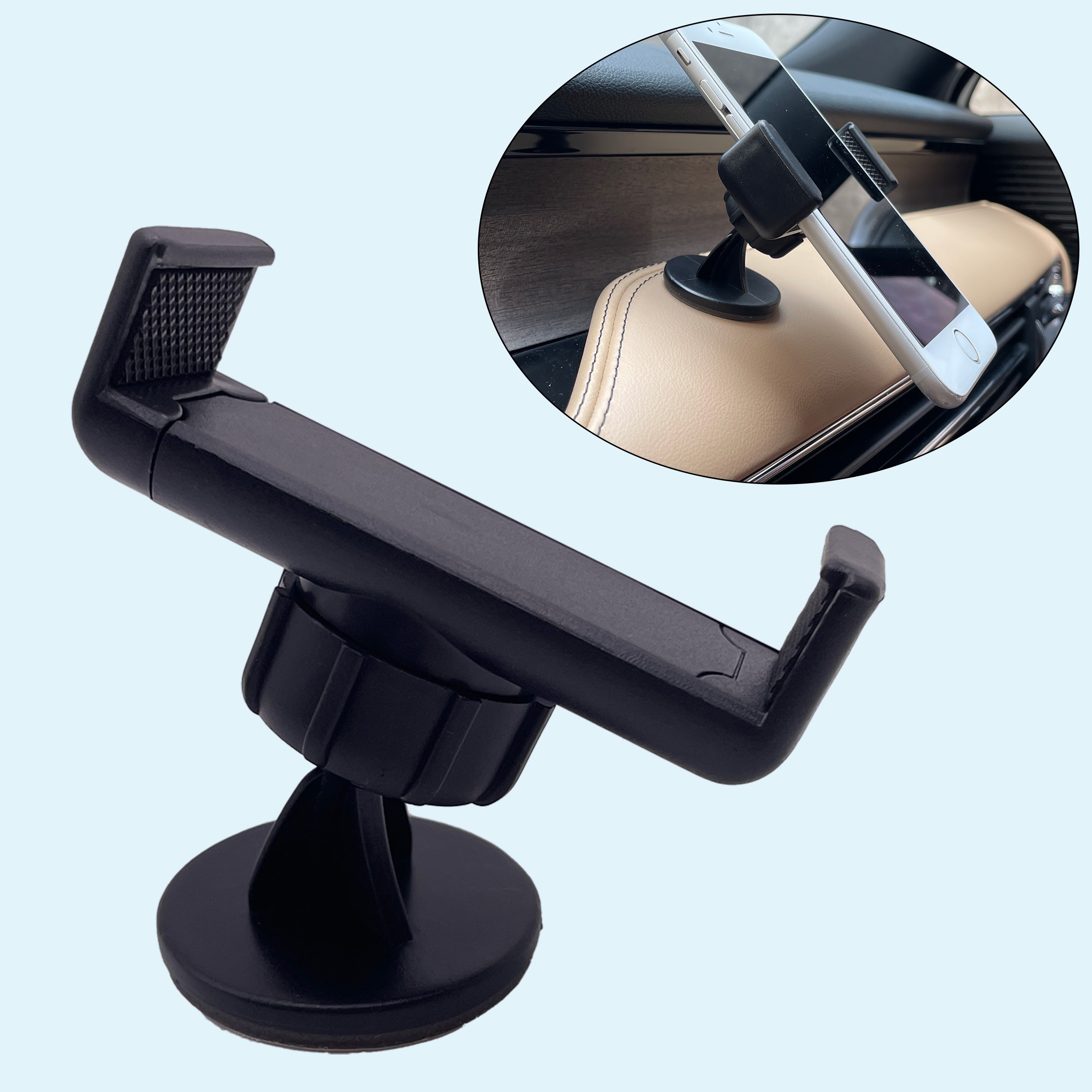 

360° Adjustable Mini Car Phone Holder - Dashboard Mount, Fit For Most Phones, Enhances & Versatile Use For Home Or Office