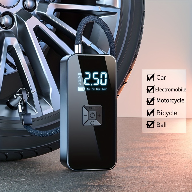 Drahtlose Tragbare Kleine Auto-Reifenpumpe, Intelligente  Multi-Modus-Luftkompressionspumpe Für Elektroautos, 150 PSI, Zuhause Und  Auto
