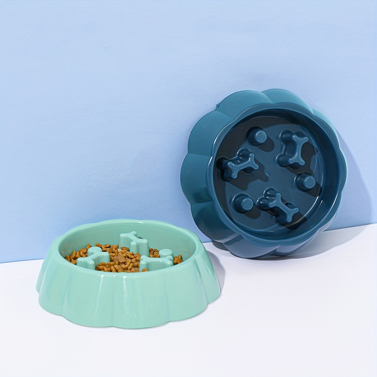 Slow Feeder Dog Bowl, Plastic Anti Vomiting Dog Slow Food Feeding Bowl,  Interactive Dog Puzzle Food Bowl With Non-slip Bottom - Temu