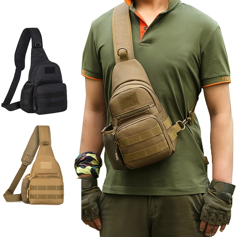 Tactical Shoulder Bag Men Outdoor Chest Bag Sling Multicam