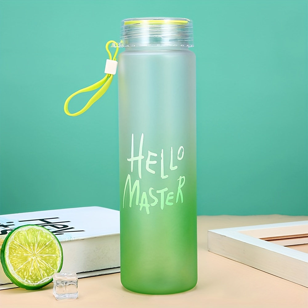 1pc 500ml water cup, matte sports water bottle with lifting rope