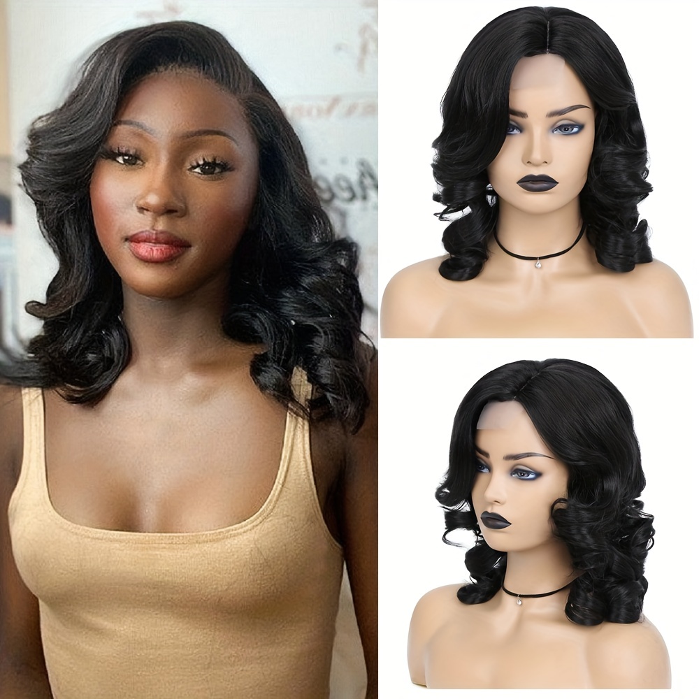 Body Wave Side Part Wigs Synthetic Lace Front Wigs Women Bob Temu