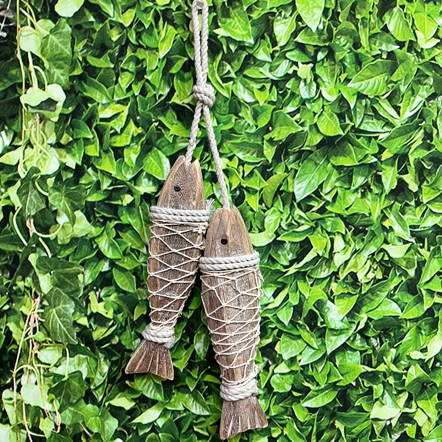Wooden Fish Decor Hanging, Wood Fish Decorations For Wall, Rustic Nautical Fish  Decor For Beach Theme, Home Decoration Fish Sculpture Home Decor For L