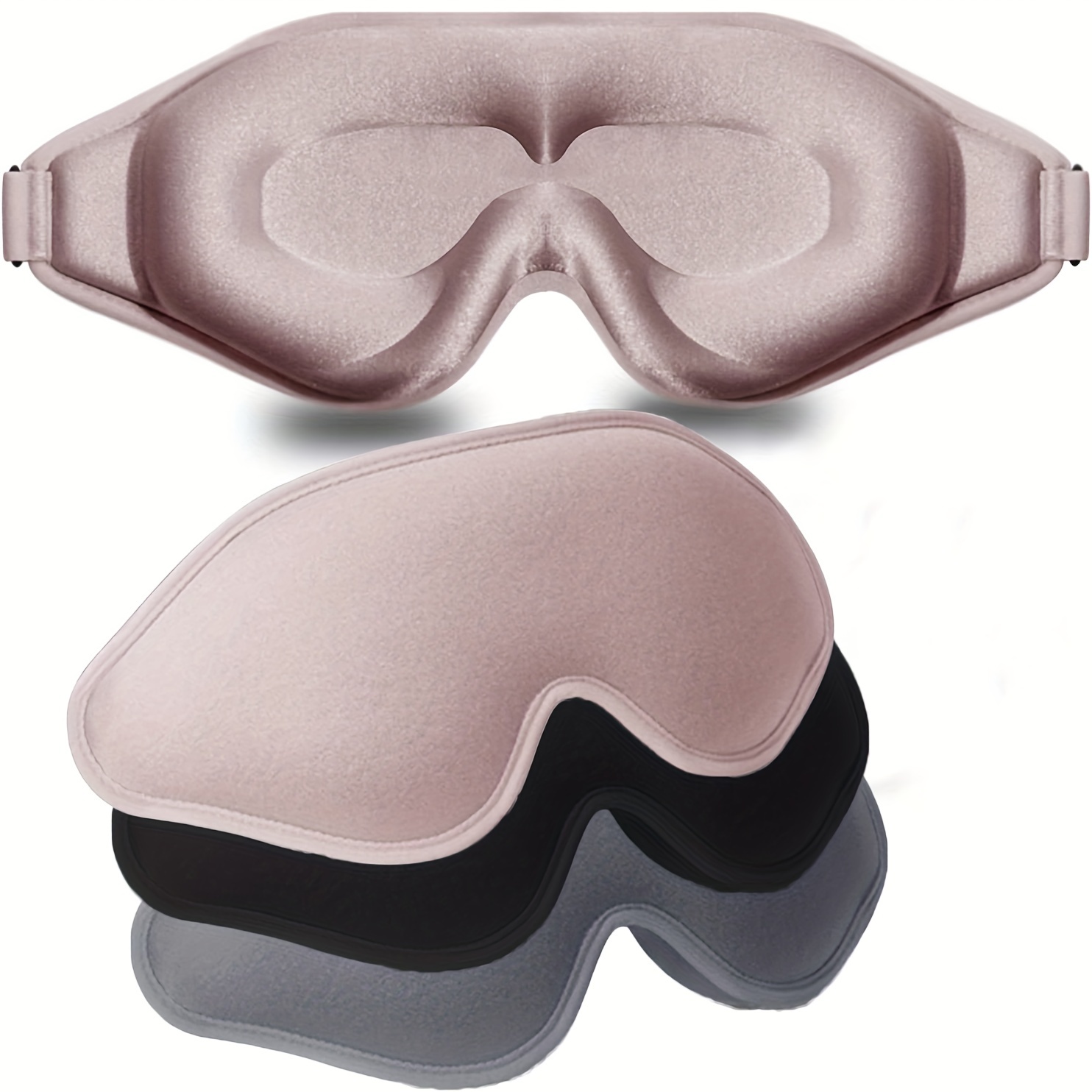  2 Pieces Cute Sleep Eye Masks for Kids Silk Cute Lightweight  Adjustable Eyeshade Mask Satin Night Eyeshade Covers with 2 Pieces Storage  Bag(Pink, Gray,Over 12 Years) : Health & Household