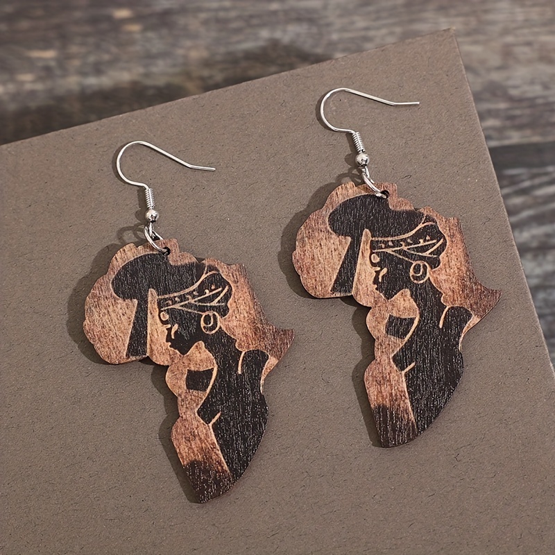 African wooden store earrings wholesale