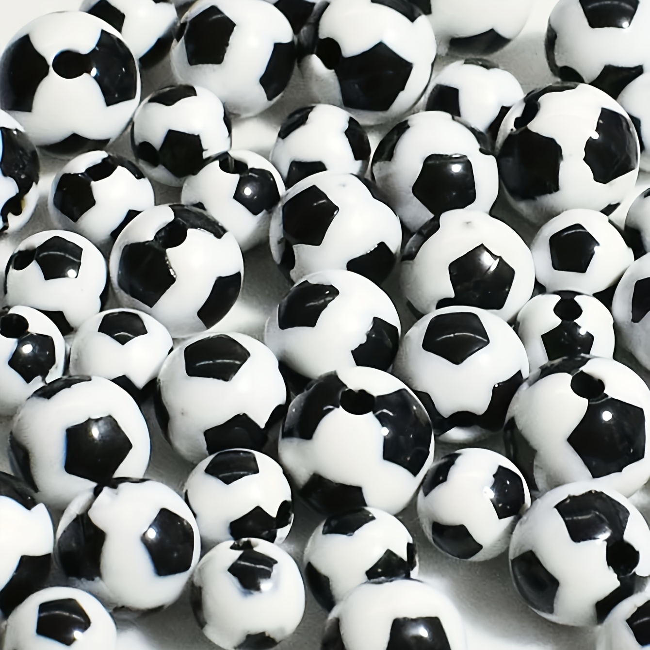Soccer Ball Beads Sports Beads 12mm Beads Soccer Ball 
