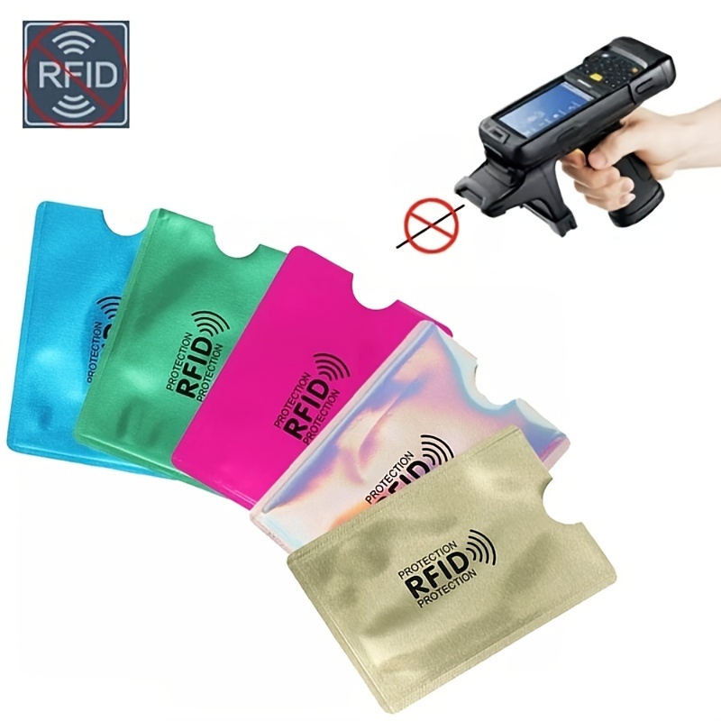 1 3 5pcs Slim Anti Rfid Wallet Blocking Card Reader Bank Card