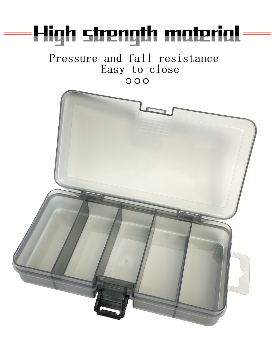 Fly Fishing Bait Storage Box, 5-compartment Fishing Tackle Box, Plastic  Multifunctional Storage Box
