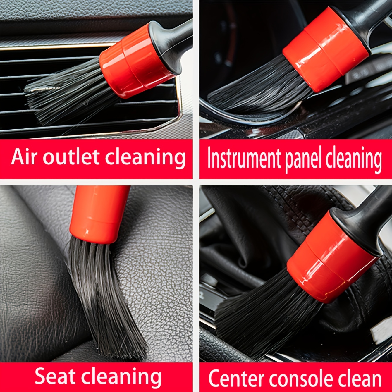 23Pcs Car Cleaning Kit Interior Exterior Detailing Brush Set Wash