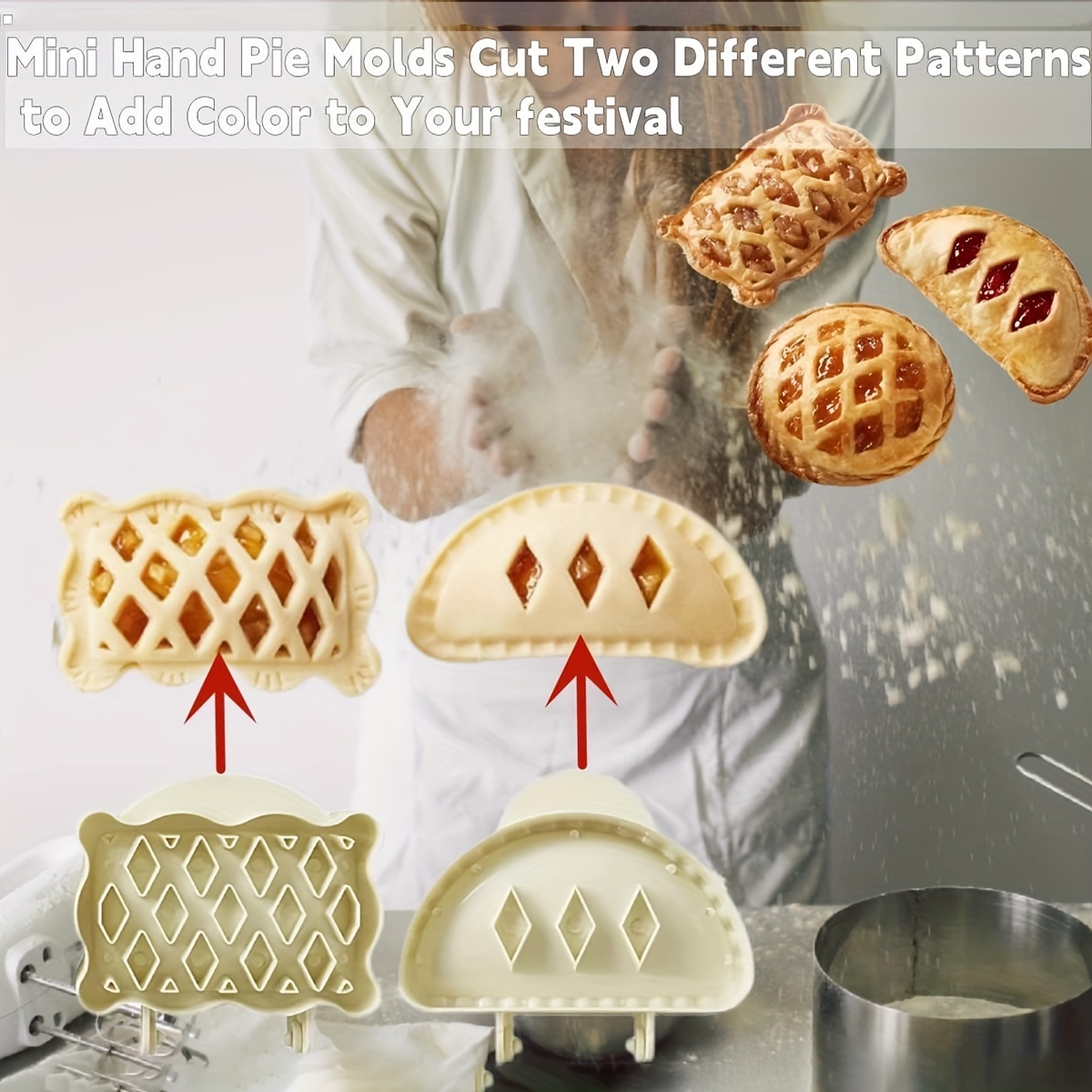 Classic Mini Hand Pie Molds Dough Pocket Pie Presser Molds Fall Hand Pie Molds  Christmas Baking