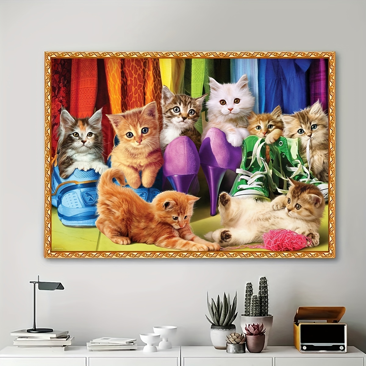  Diamond Art Cats, DIY 5D Cat Diamond Painting Kits