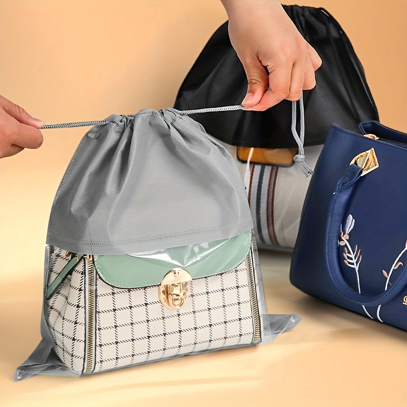 Organic Cotton Dust-proof Storage Bags Handbags, Shoes, Purses Storage Bags  Foldable & Convenient to Carry Muslin Storage Bags 