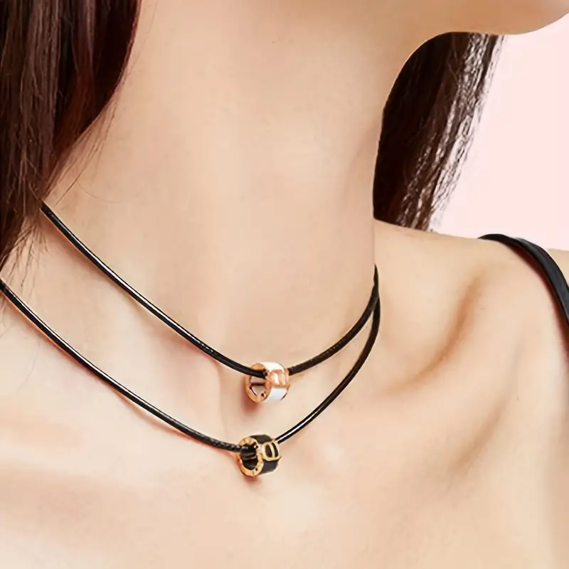 Black Waxed Rope Necklace In Bulk For Pendants Bracelets - Temu
