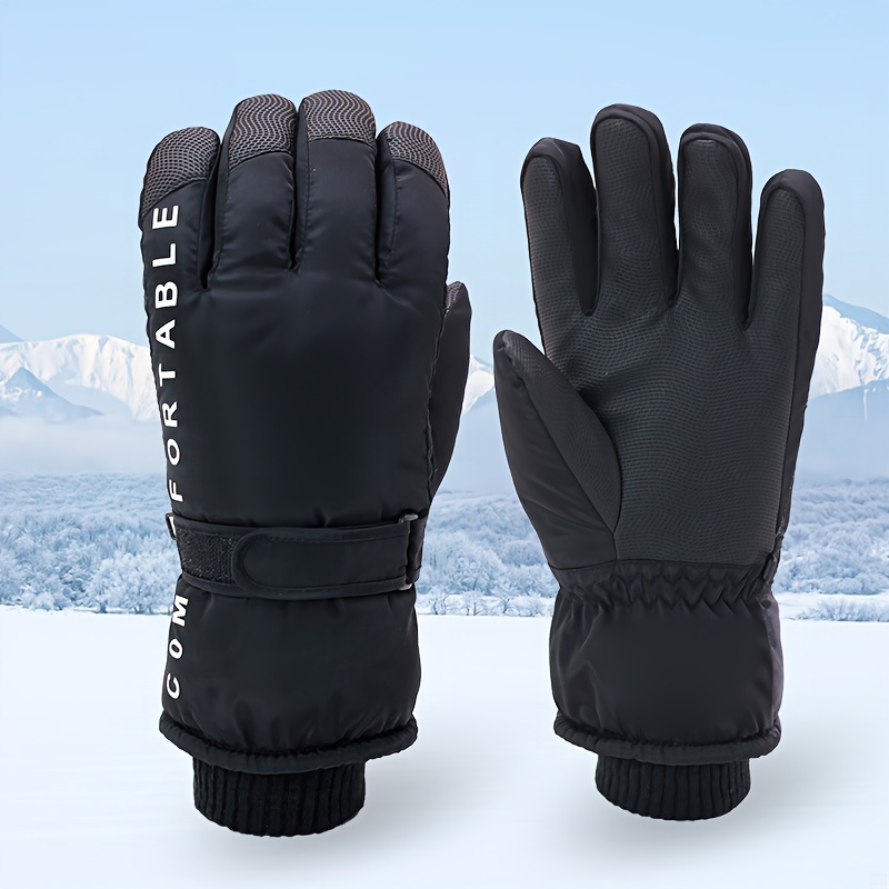 Guantes Esquí Engrosados Guantes Invierno Mantener Calor En - Temu