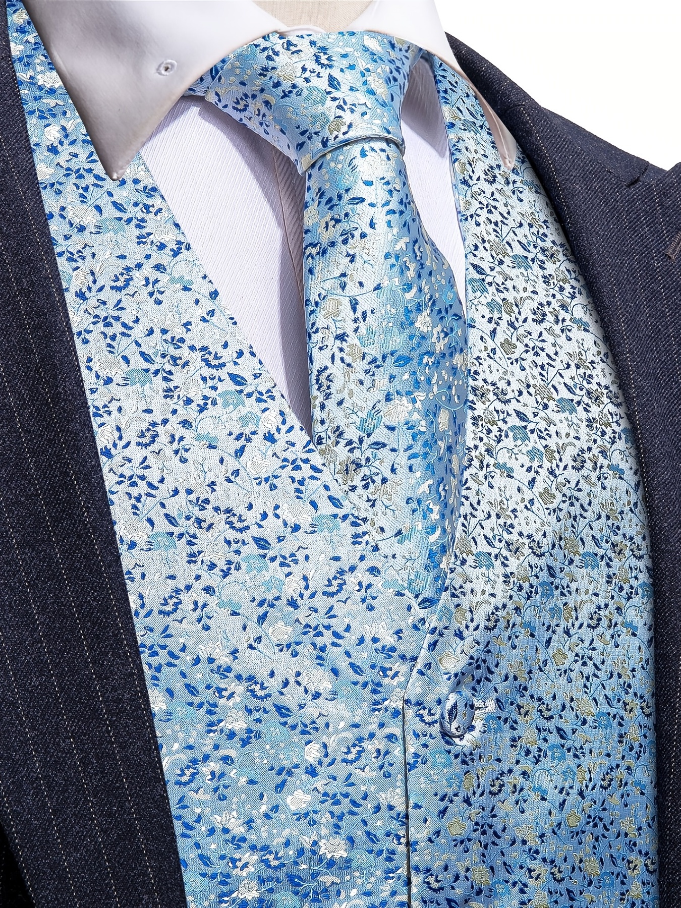 mens vintage paisley suit vest elegant floral Temu