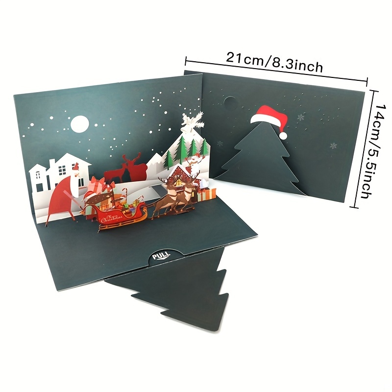 Christmas Castle 3D Christmas Cards Pop Up Greeting Cards, Funny