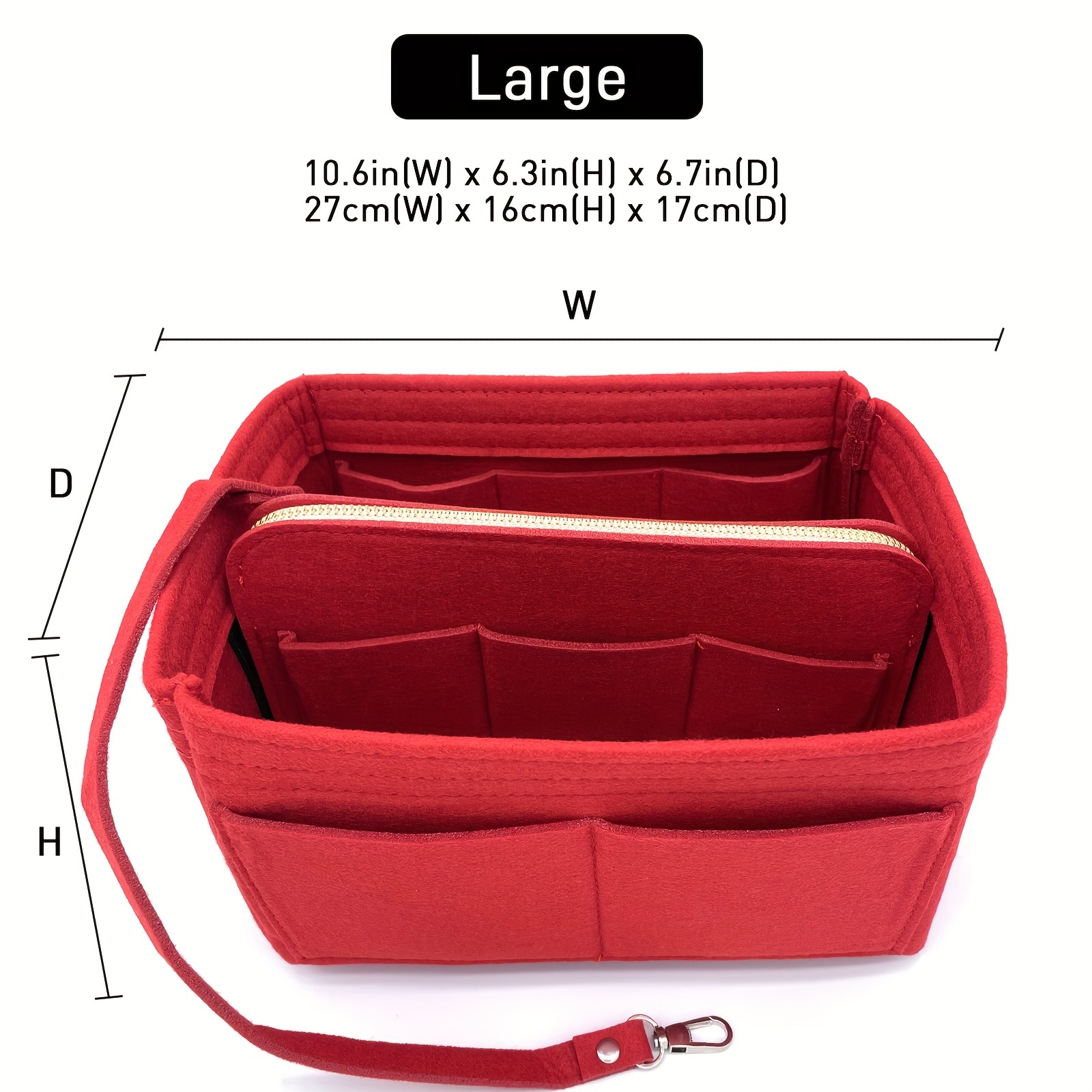 Felt Purse Handbag Organizer Insert Multi pocket Storage Shaper Liner Bag*