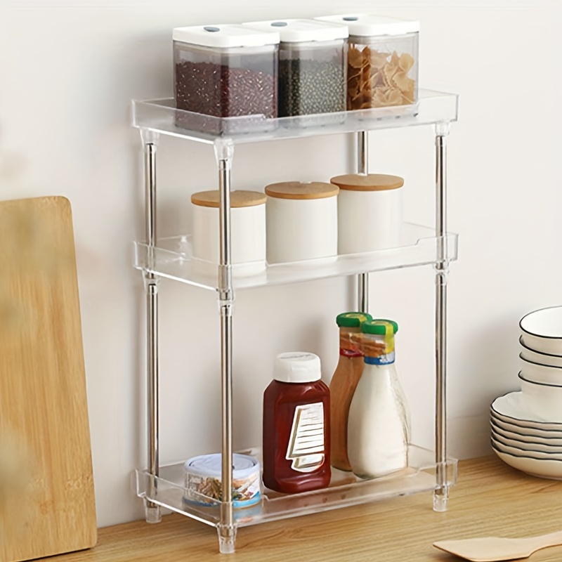 Bathroom Countertop Organizer, Clear Acrylic Tall Organizer Shelf Stand For  Cosmetics Perfume, Fashion Rack Organizer For Makeup Skincare Storage In  Bathroom Bedroom Office - Temu