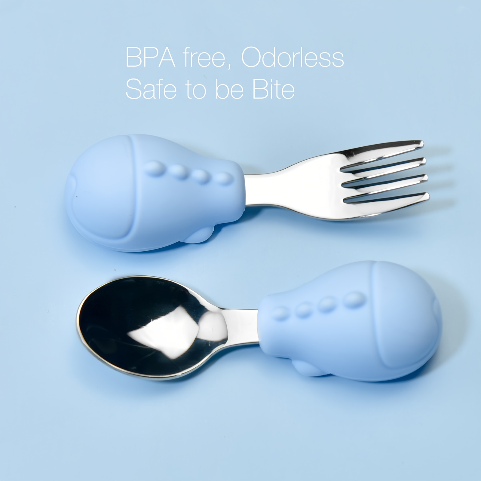 Silicone Training Tableware, Silicone Safety Cutlery