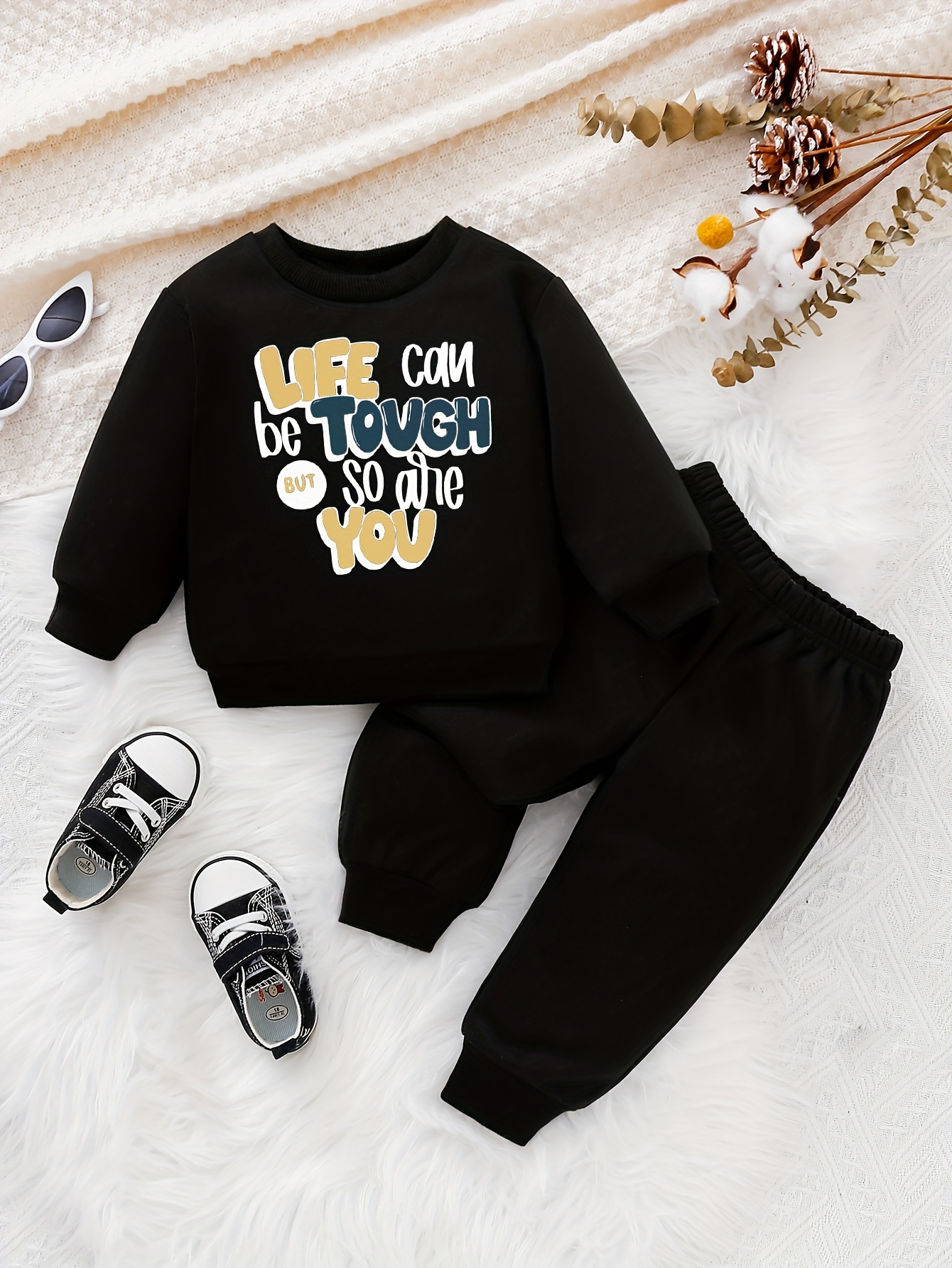 Conjunto 2 Uds Bebé Niña Conjunto Sudadera Pantalones - Temu