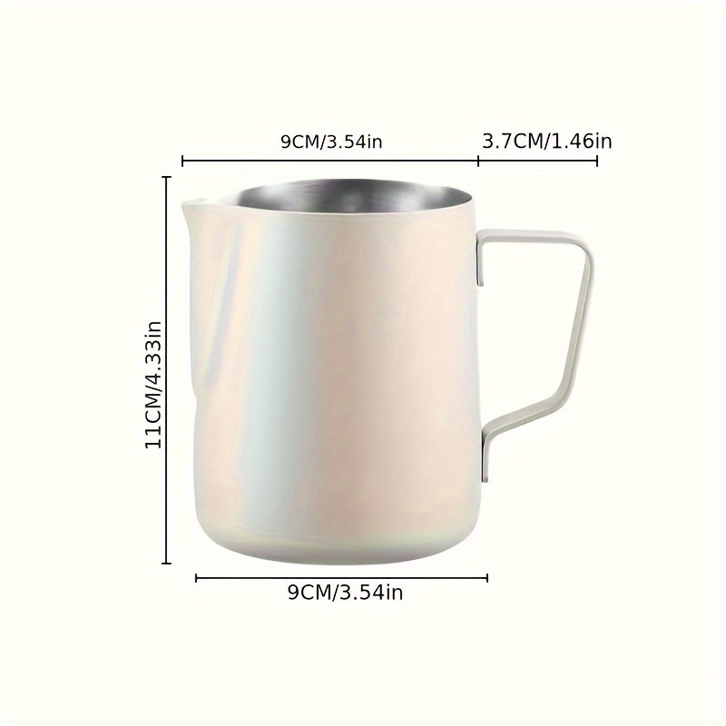 Milk Frothing Pitcher, Stainless Steel Milk Frother Cup Steaming Pitcher  With Tick Mark, Decorating Art Pen, Coffee Bar Cappuccino Espresso Machine  Accessories Barista Tools - Temu