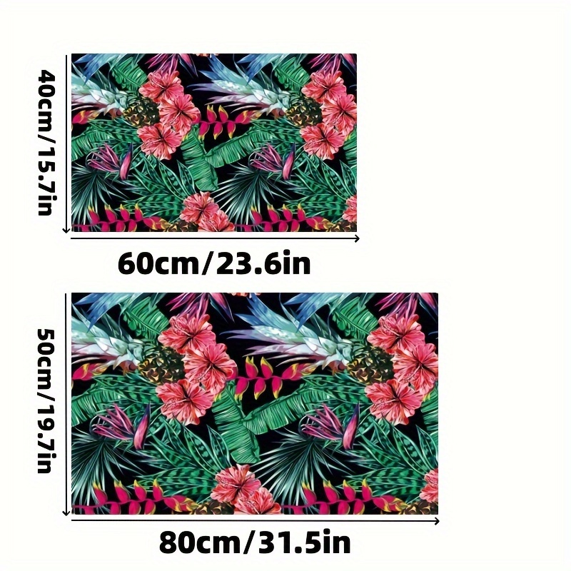 Tropics Palm Leaves Pattern Welcome Door Rug, Dirt Resistant Home Living  Room Entry Decorative Carpet, Indoor Outdoor Entrance Mat, Absorbent Bath  Mat, Suitable For Living Room Bedroom Bathroom Kitchen Balcony Patio Carpet  