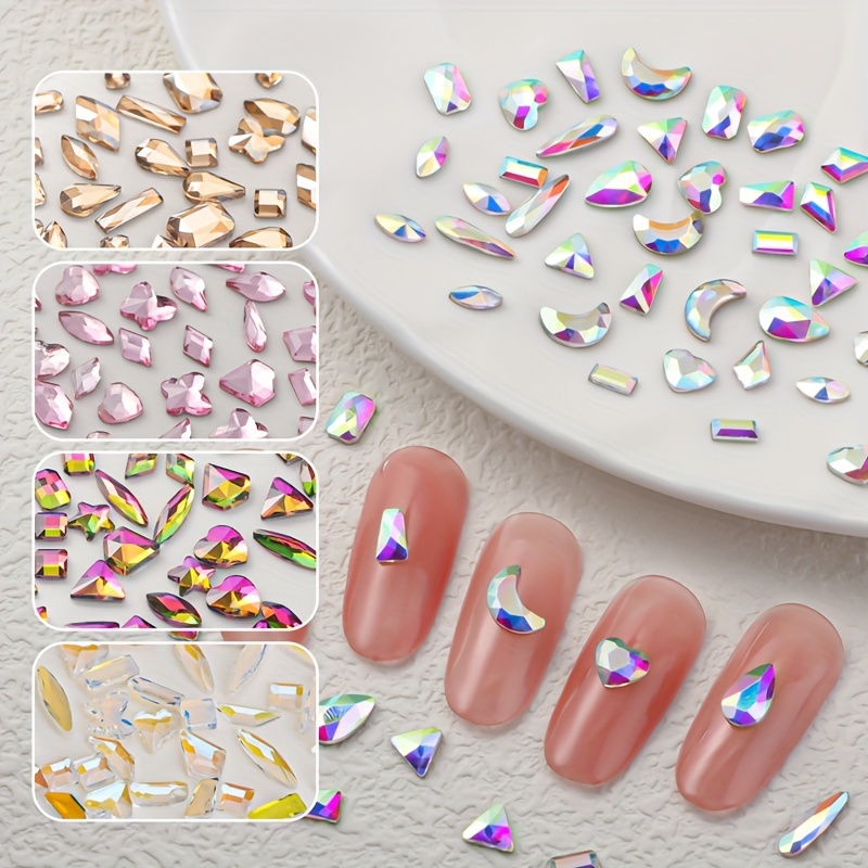 21 Grids Crystals Diamonds Nail Rhinestones Set 3100pcs Flatback  Rhinestones Kit Sparkling Nail Art With 1 Pen For Decorations - Rhinestones  & Decorations - AliExpress