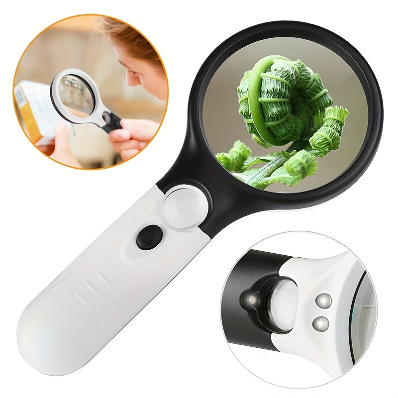 Magnifying Glass Handheld Pocket Magnifier Small Illuminated - Temu