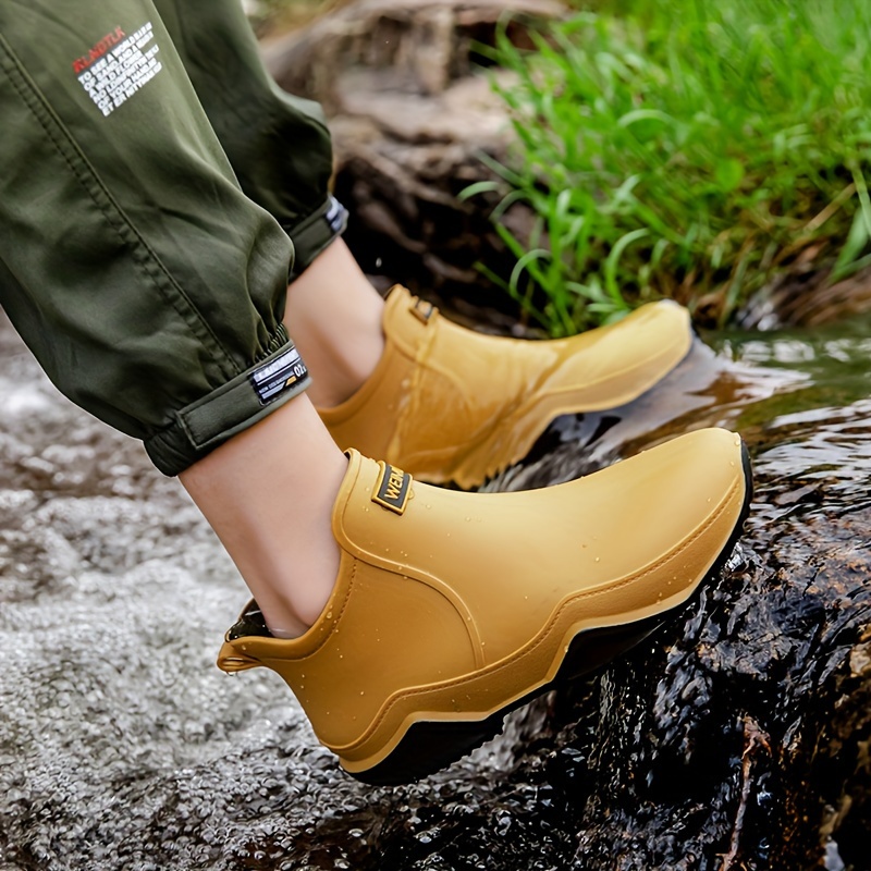 Jwl-outdoor Men Rain Shoes Waterproof Durable Rubber Shoes Rain Boots  Non-slip Fishing Shoes Wear-resisting Water Shoes Light