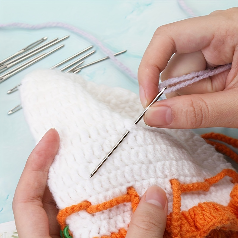 Large-Eye Blunt Needles Stainless Steel Yarn Knitting Needles Sewing  Needles