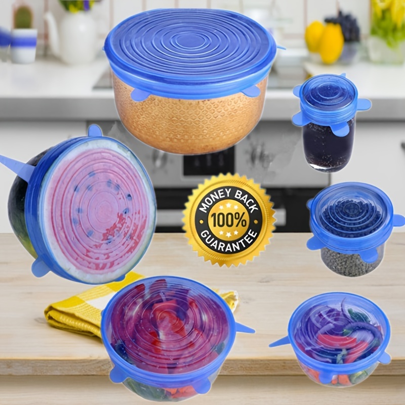 Silicone Stretch Lids Reusable Durable Food Storage Lids - Temu