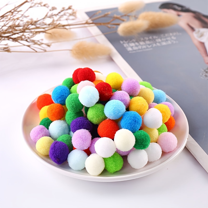 100pcs Colorful Pompoms 20mm For Dolls Garment Handmade Material Soft  Fluffy Pom Poms Ball For Diy Kids Toys Accessories - Toy Balls - AliExpress