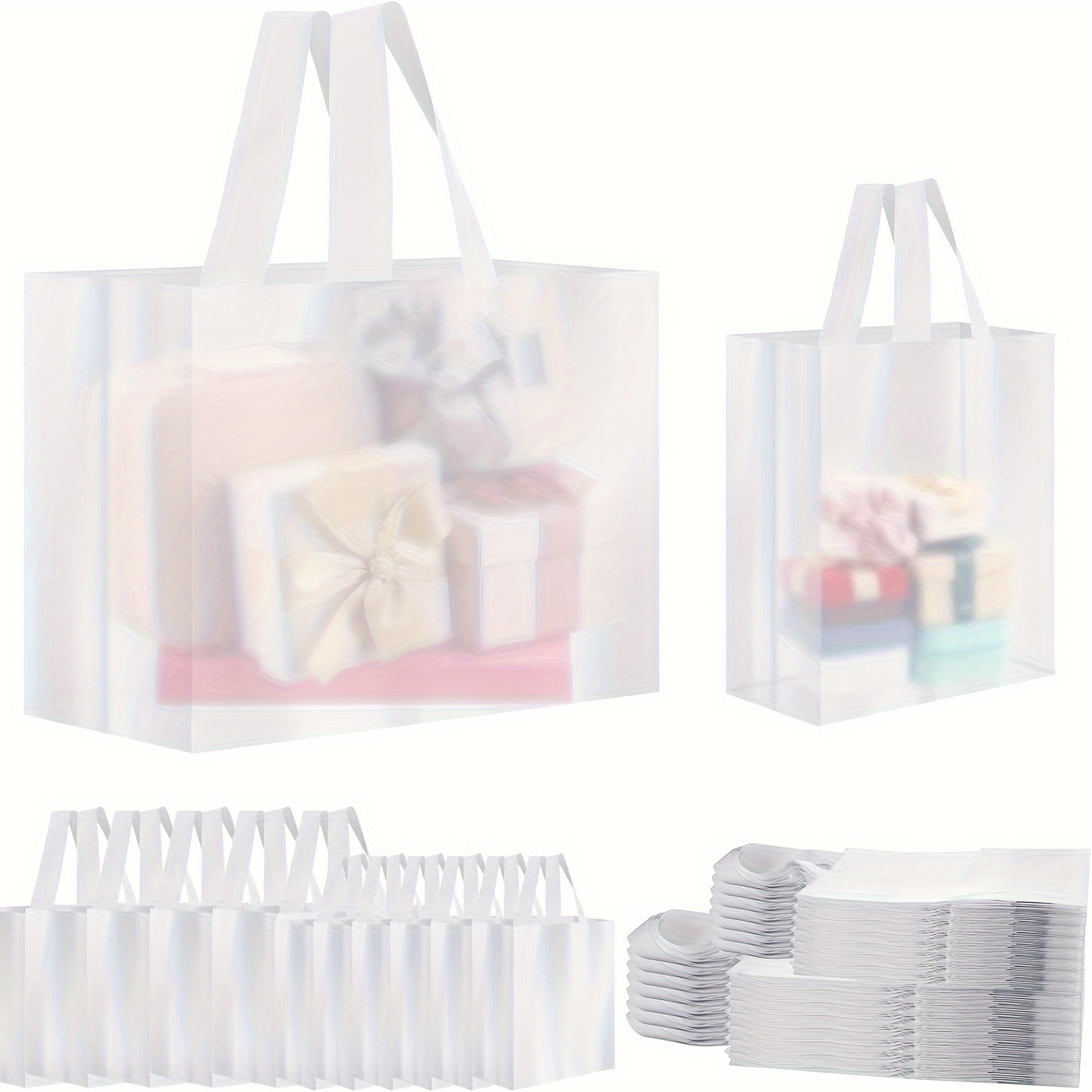 50 Pcs Plastic Gift Bag Poly Birthday Party Package For Small Business Free  Shipping Storage Organizer Pouch Small Shopper Bag
