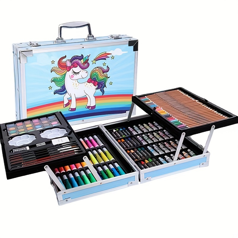 145 Piece Art Set, Deluxe Mega Aluminum Box & Drawing Kit With