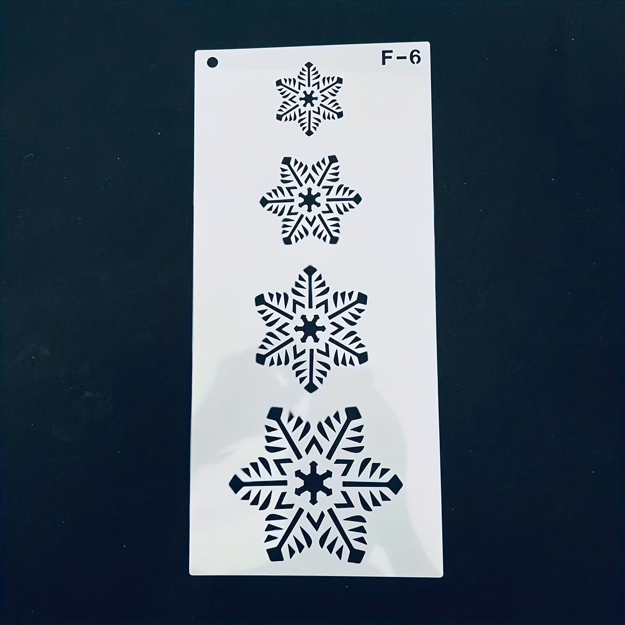 6 Pcs Xmas Snowflake Making Stencils Drawing Molds Graffiti