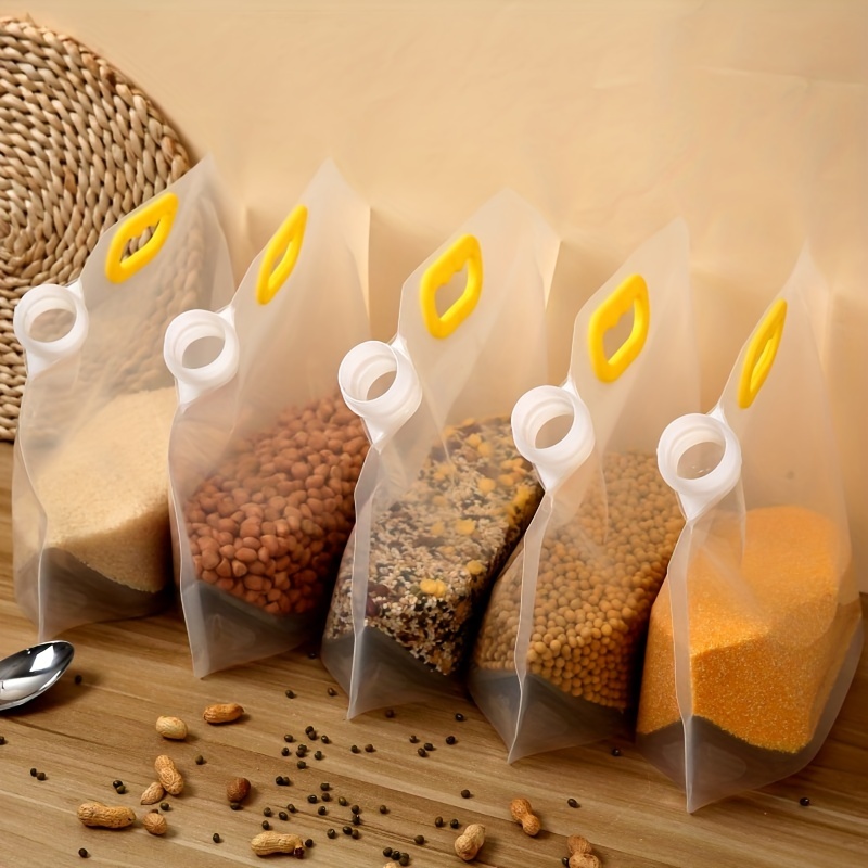 Plastic Grain Storage Bag Kitchen Suction Nozzle Bag Sealed - Temu